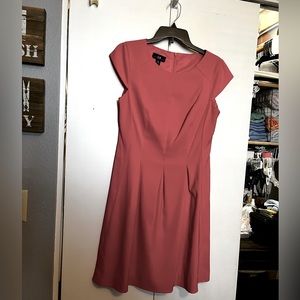 Women’s Coral fitted cap sleeve dress, sz 12